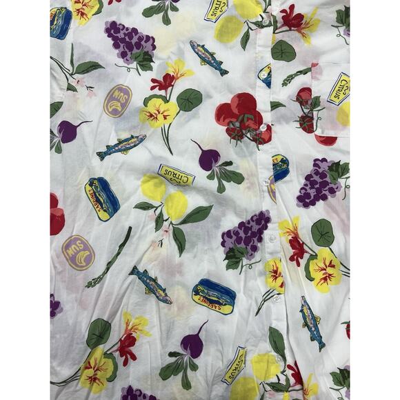 Joyspun Women’s Sleep Shirt Size 3X Long Sleeve Italian Fruit Print Pajamas - Picture 4 of 12